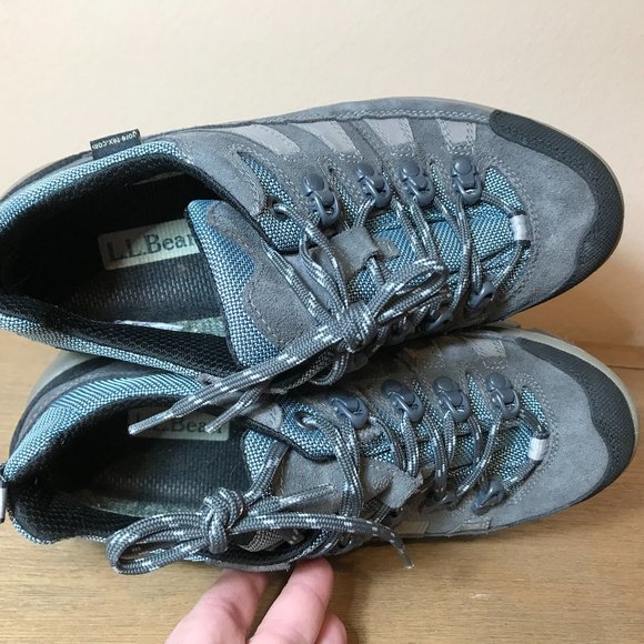 L.L.Bean Gore-Tex Hiking Shoes Vibram Soles Grey/Blue - Picture 6 of 8